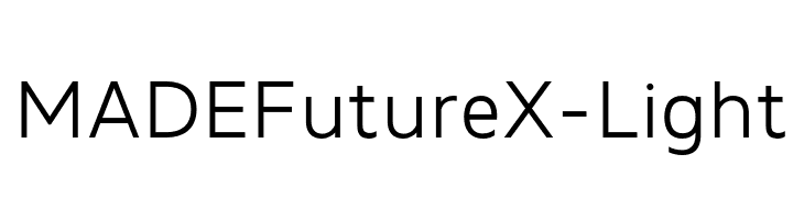 MADEFutureX-Light  Frei Schriftart Herunterladen