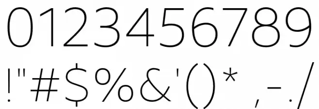 MADEFutureX-Thin Font OTHER CHARS