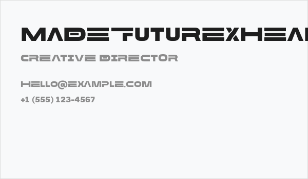 MADEFutureXHEADER-Black Business Card