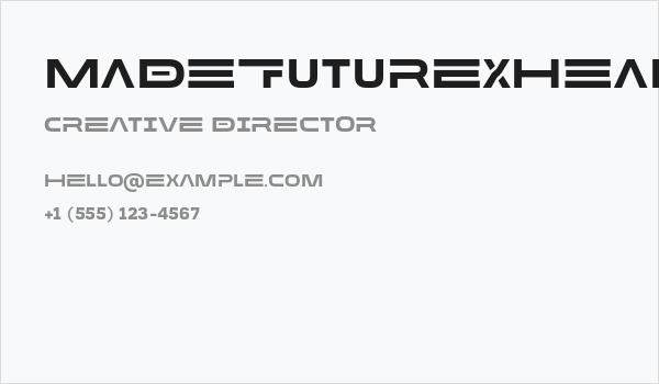 MADEFutureXHEADER-Bold Business Card