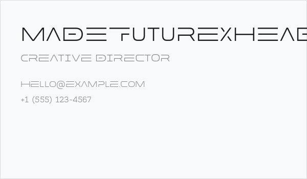 MADEFutureXHEADER-Light Business Card