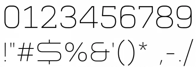 MADEFutureXHEADER-Thin Font OTHER CHARS