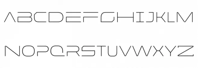 MADEFutureXHEADER-Thin Caratteri MINUSCOLO