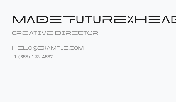 MADEFutureXHEADER Business Card