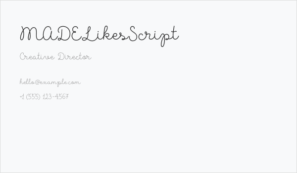 MADELikesScript Business Card