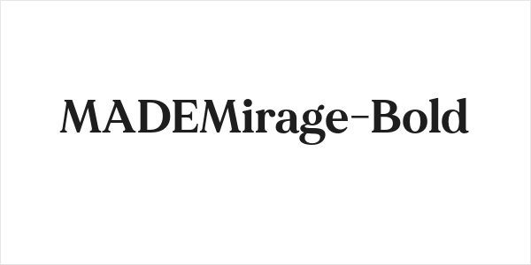 MADEMirage-Bold Logo