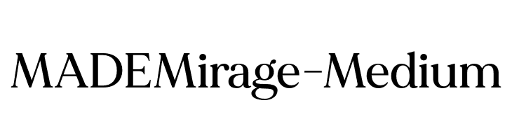 MADEMirage-Medium  フリーフォントのダウンロード