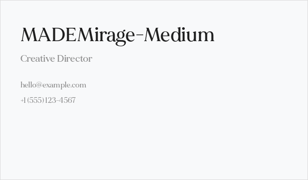 MADEMirage-Medium Business Card