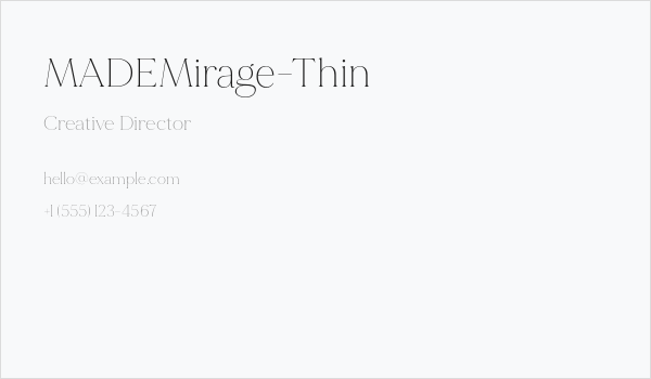 MADEMirage-Thin Business Card