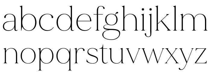 MADEMirage-Thin Font LOWERCASE