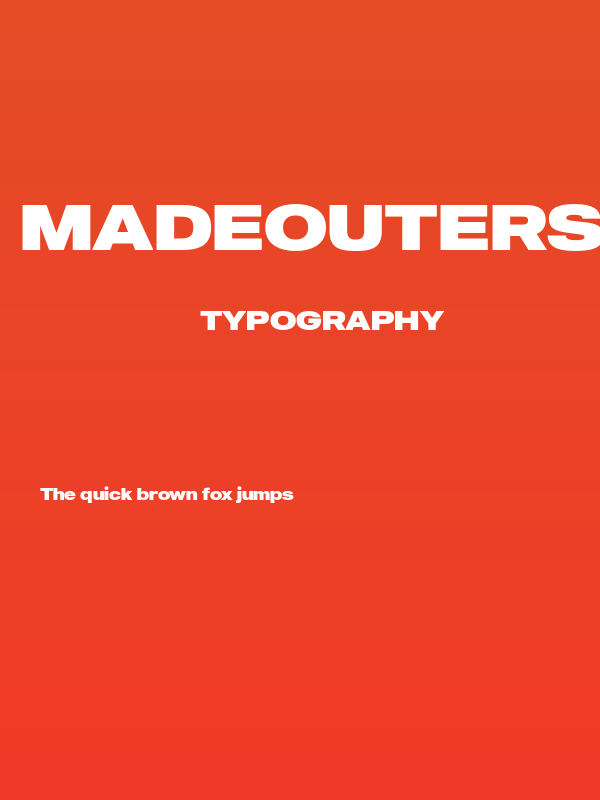 MADEOuterSans-Black Poster
