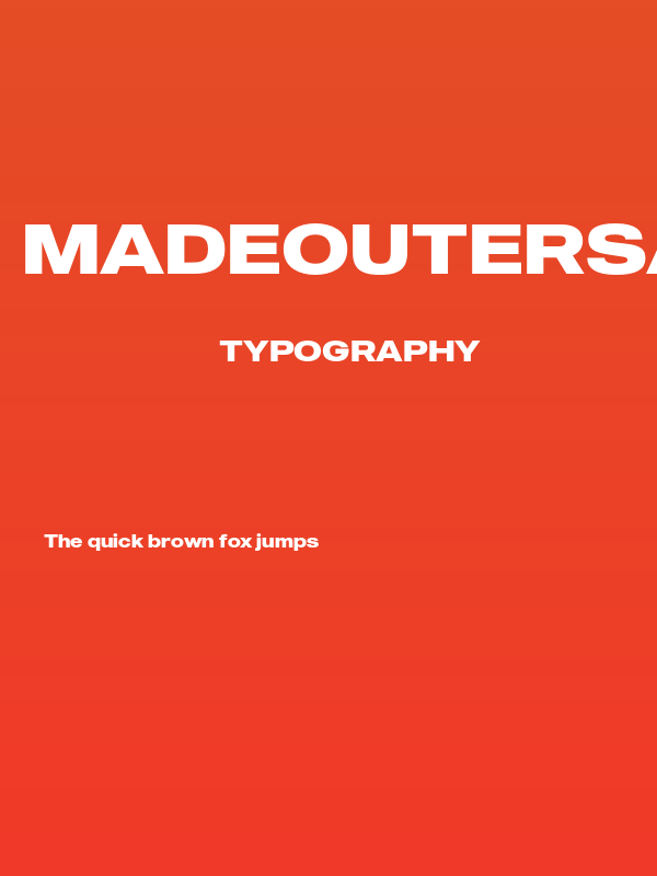 MADEOuterSans-Bold Poster