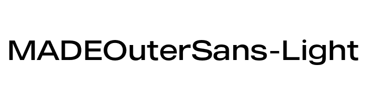 MADEOuterSans-Light  Free Fonts Download