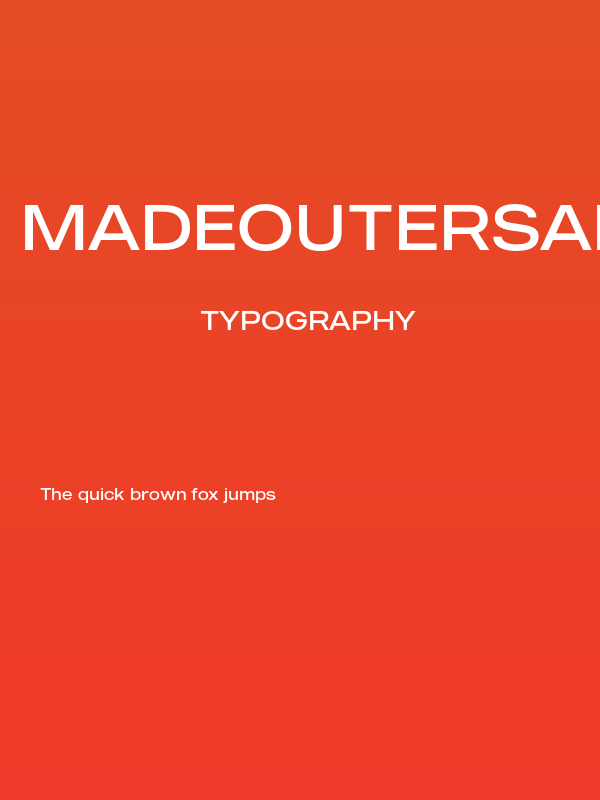 MADEOuterSans-Light Poster
