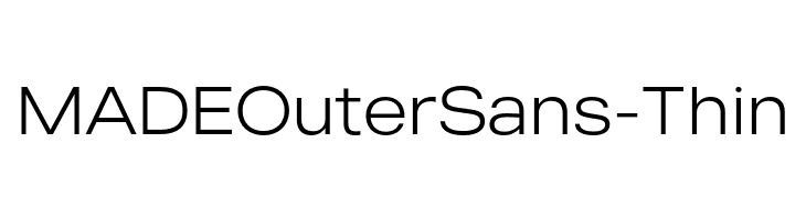 MADEOuterSans-Thin Font