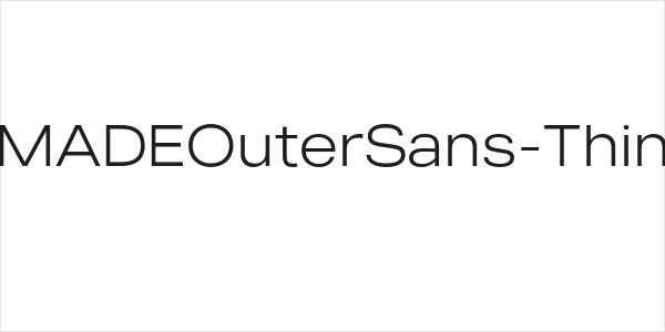 MADEOuterSans-Thin Logo