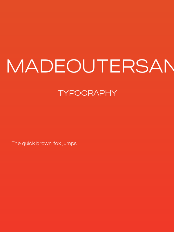 MADEOuterSans-Thin Poster