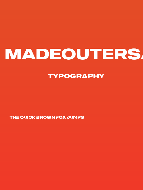 MADEOuterSansAlt-Bold Poster