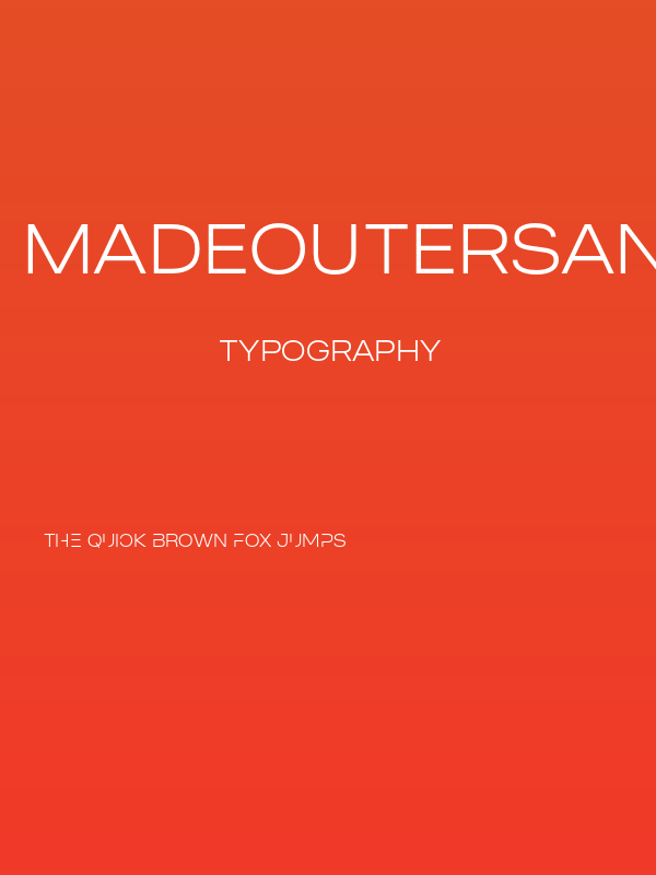 MADEOuterSansAlt-Thin Poster