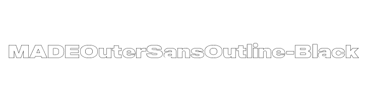 MADEOuterSansOutline-Black Font