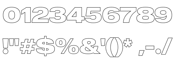 MADEOuterSansOutline-Black Font OTHER CHARS