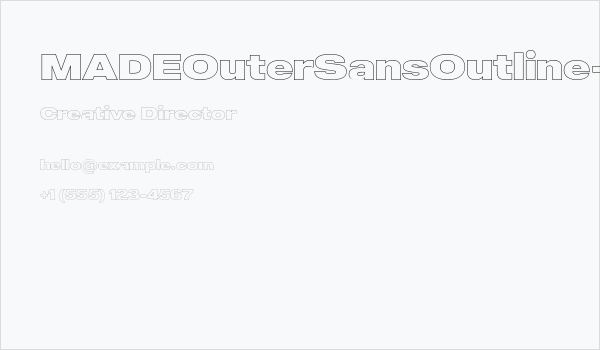 MADEOuterSansOutline-Black Business Card