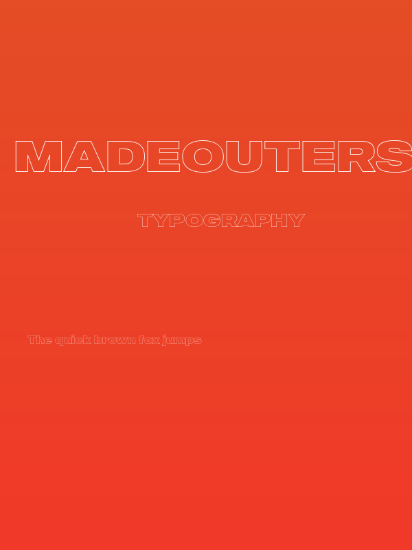MADEOuterSansOutline-Black Poster