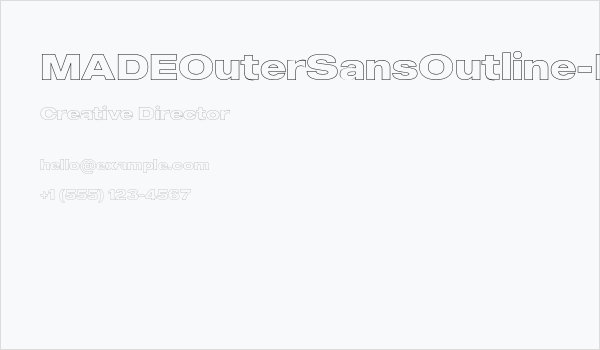 MADEOuterSansOutline-Bold Business Card
