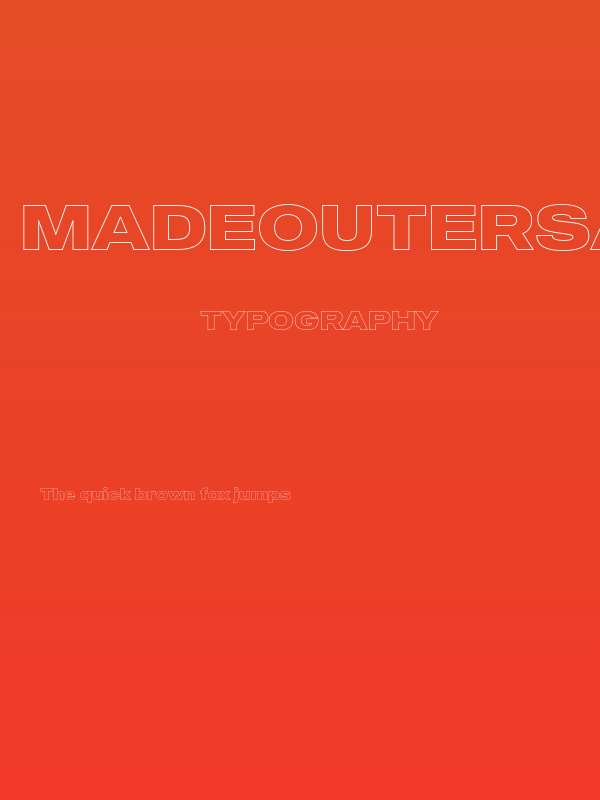 MADEOuterSansOutline-Bold Poster