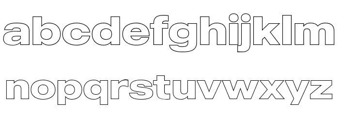 MADEOuterSansOutline-Bold Font LOWERCASE