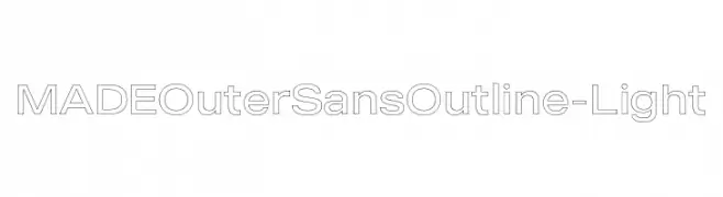 MADEOuterSansOutline-Light  Descarca Fonturi Gratis