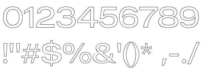 MADEOuterSansOutline-Light Font OTHER CHARS