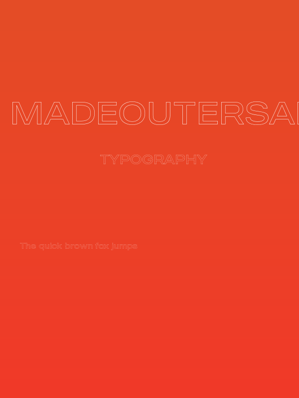 MADEOuterSansOutline-Light Poster