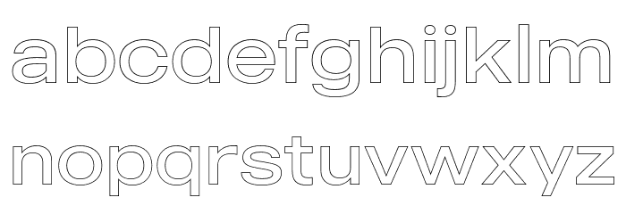 MADEOuterSansOutline-Light Font LOWERCASE