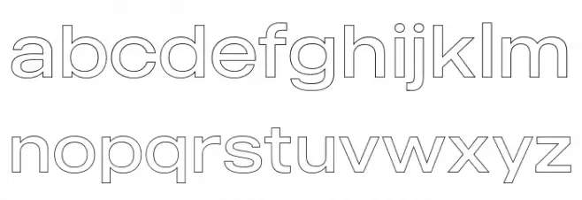 MADEOuterSansOutline-Light Font Litere mici