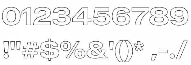 MADEOuterSansOutline-Medium フォント その他の文字