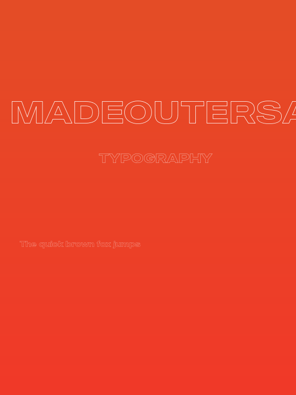 MADEOuterSansOutline-Medium Poster