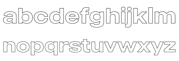 MADEOuterSansOutline-Medium Font LOWERCASE