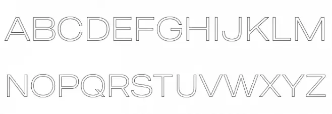 MADEOuterSansOutline-Thin Schriftart Groß
