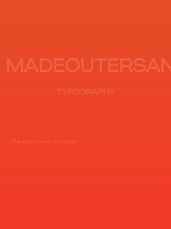 MADEOuterSansOutline-Thin Poster