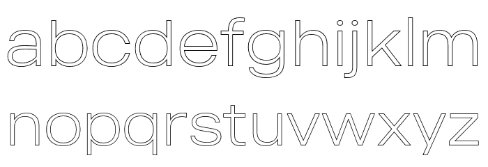 MADEOuterSansOutline-Thin フォント 小文字