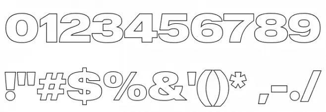 MADEOuterSansOutlineAlt-Black Font OTHER CHARS