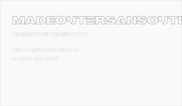 MADEOuterSansOutlineAlt-Black Business Card