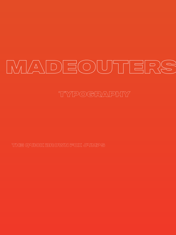 MADEOuterSansOutlineAlt-Black Poster