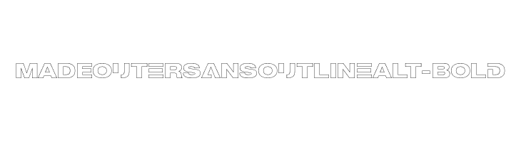 MADEOuterSansOutlineAlt-Bold Caratteri