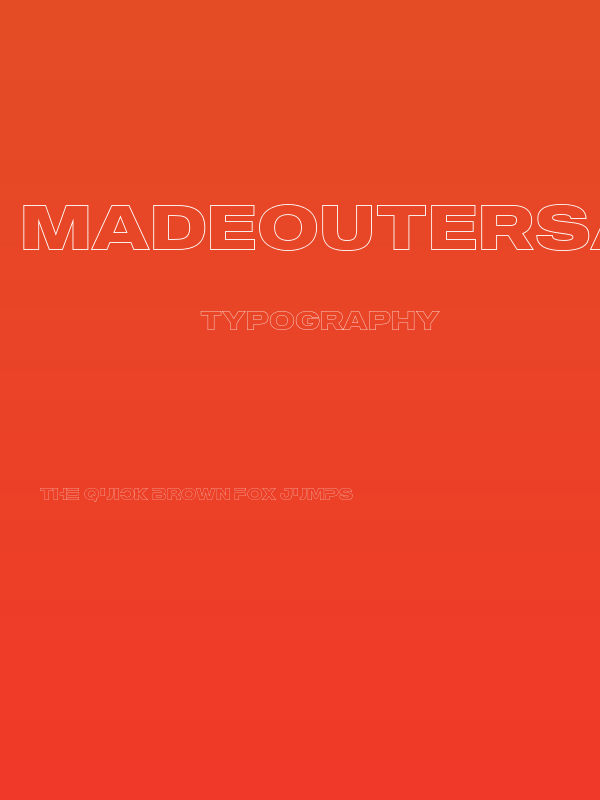 MADEOuterSansOutlineAlt-Bold Poster