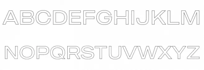 MADEOuterSansOutlineAlt-Light Schriftart Groß