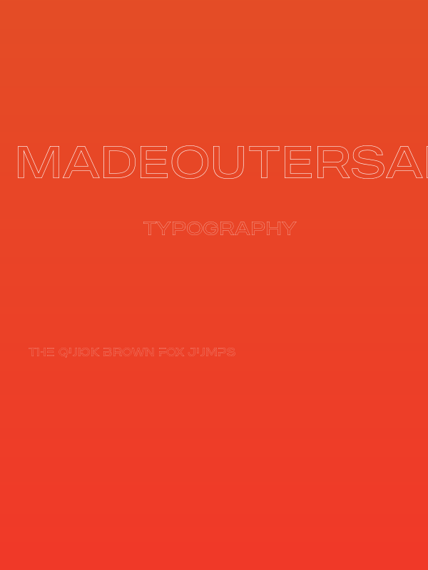 MADEOuterSansOutlineAlt-Light Poster