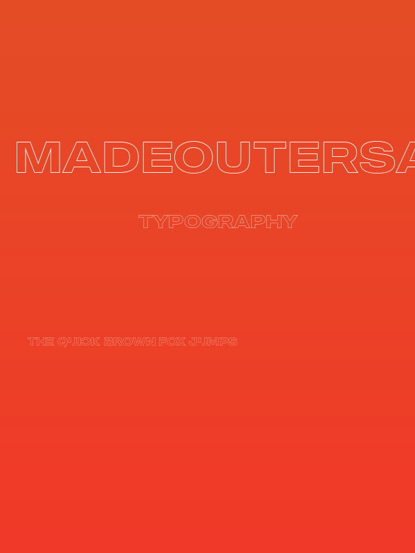MADEOuterSansOutlineAlt-Medium Poster