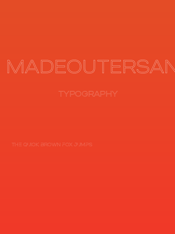 MADEOuterSansOutlineAlt-Thin Poster
